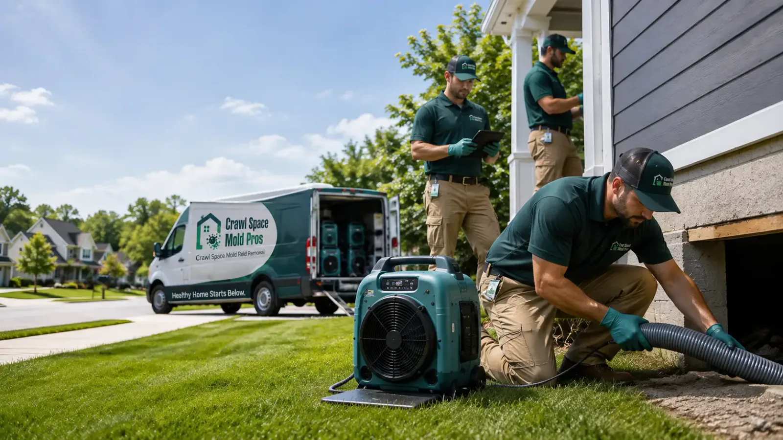 Crawl Space Mold Removal in Kasbeer, IL